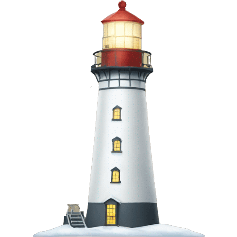 Lighthouse at Christmas emoji