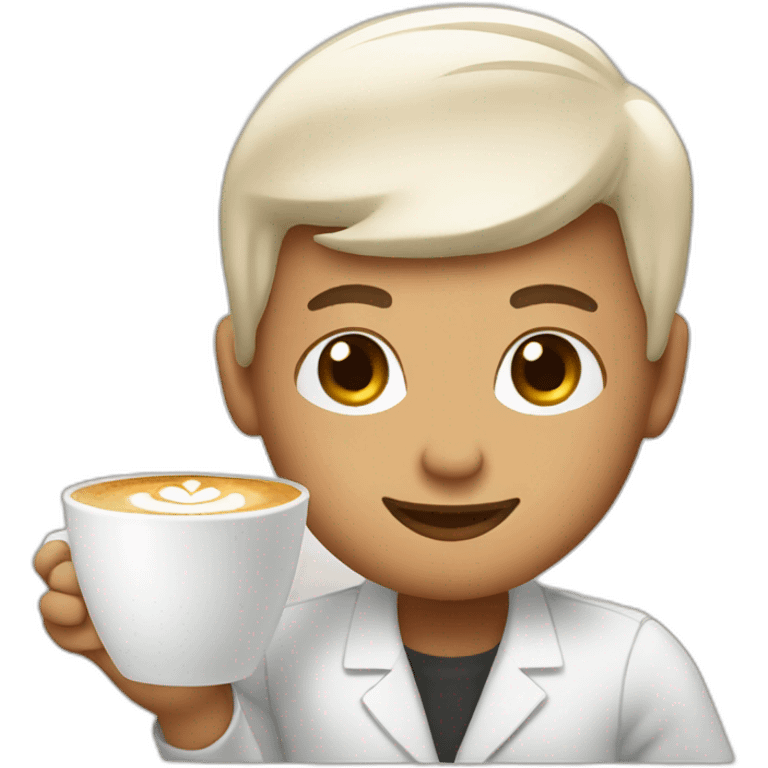 Barista doing latte art emoji