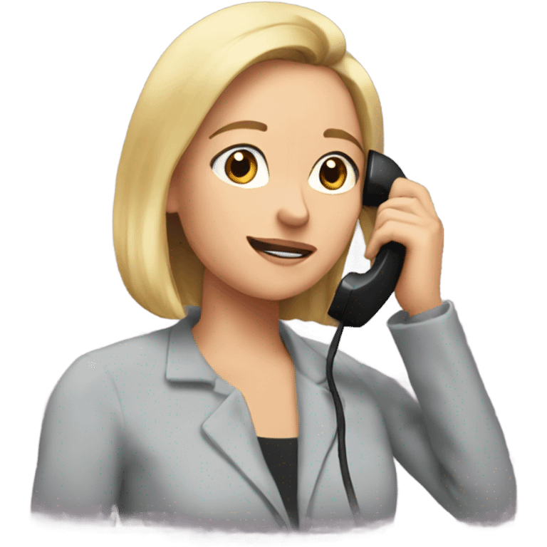 Melanie talking to Chandler on the phone  emoji