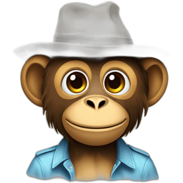 monkey wearing a shirt saying drip on it with a drip hat emoji