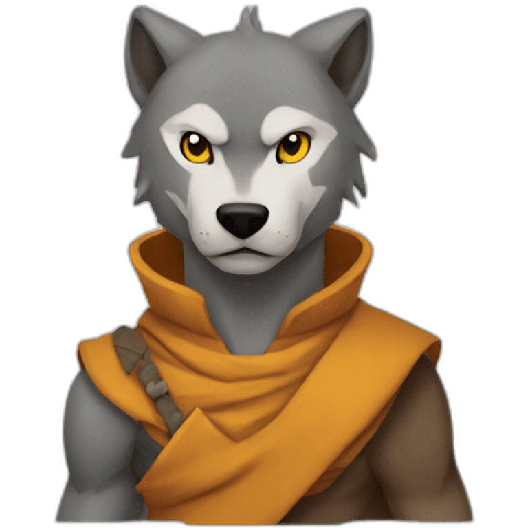 Wolf as a aang the airbender emoji