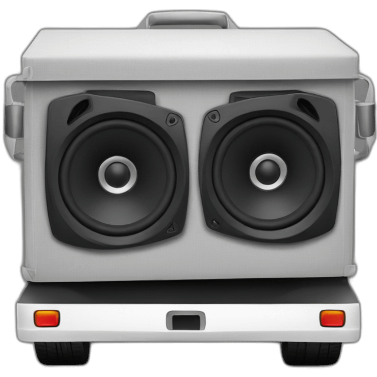 Dj sound speaker on truck emoji