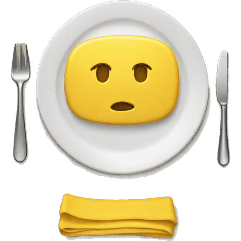 Yellow plate  emoji