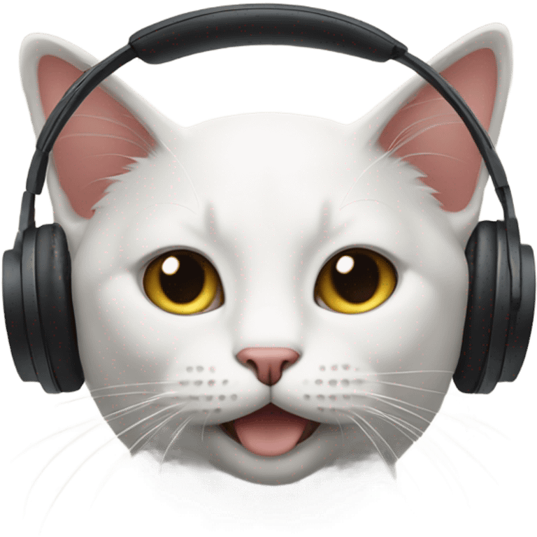 cat with headphones emoji