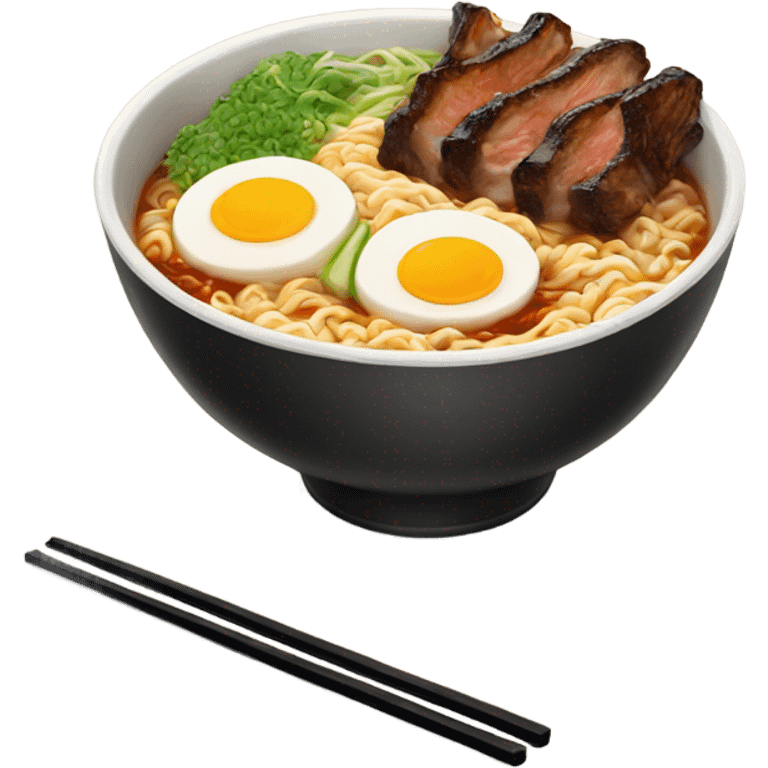 Ramen with Korean bbq emoji