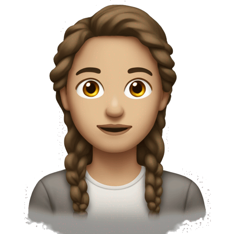 Create a prgrammer with brown eyes and brown hair and light skin emoji