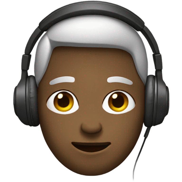 person with headphones emoji