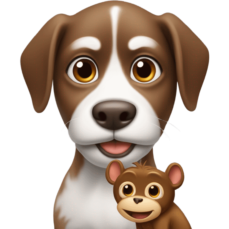 dog and monkey emoji