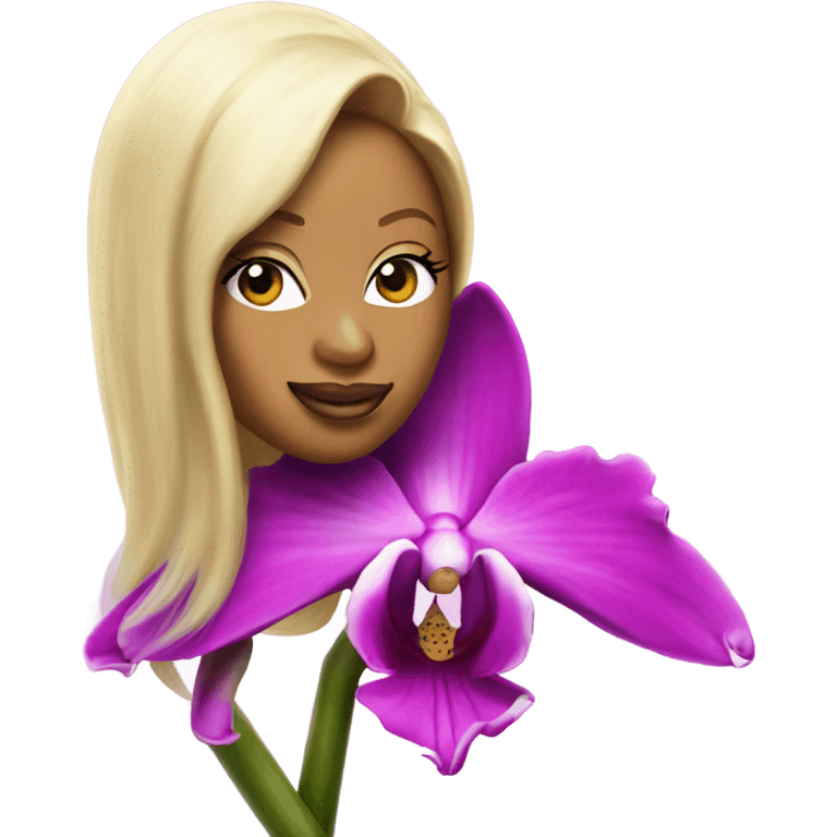 Nicki Minaj on an orchid  emoji