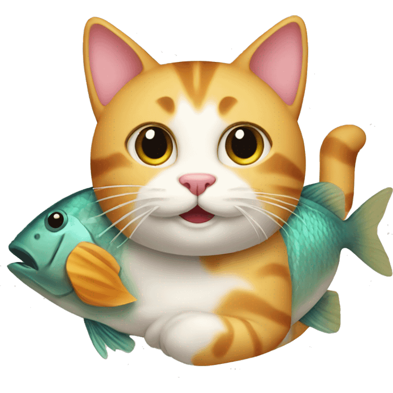 cat with fish emoji