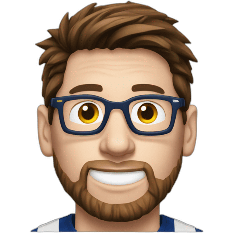 Messi qui porte des lunettes emoji