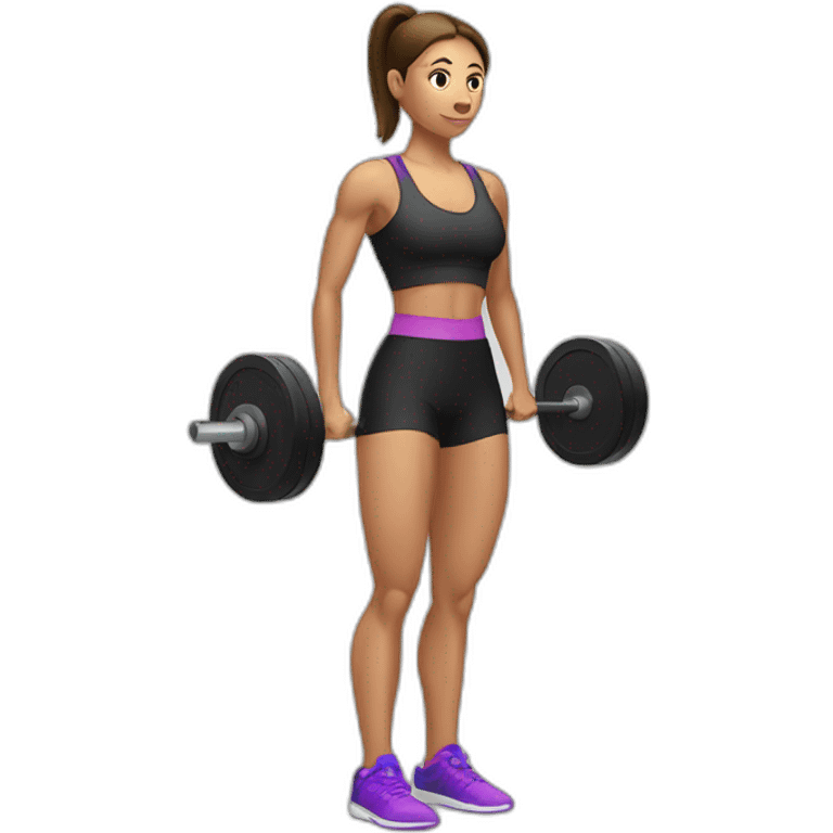 woman doing single leg deadlift emoji