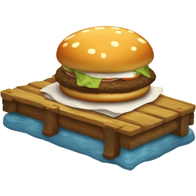 Krabby patty on a raft, four by four, animal style, extra shingles with a shimmy and a squeeze, light axle grease, make it cry, burn it, and let it swim. emoji