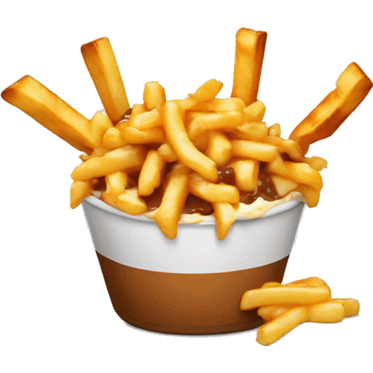 Poutine qui mange une poutine emoji