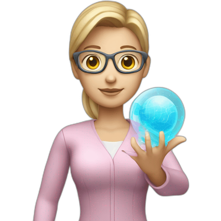 Biomedical-Engineer-studying-hologram-3d-model-of-breast emoji