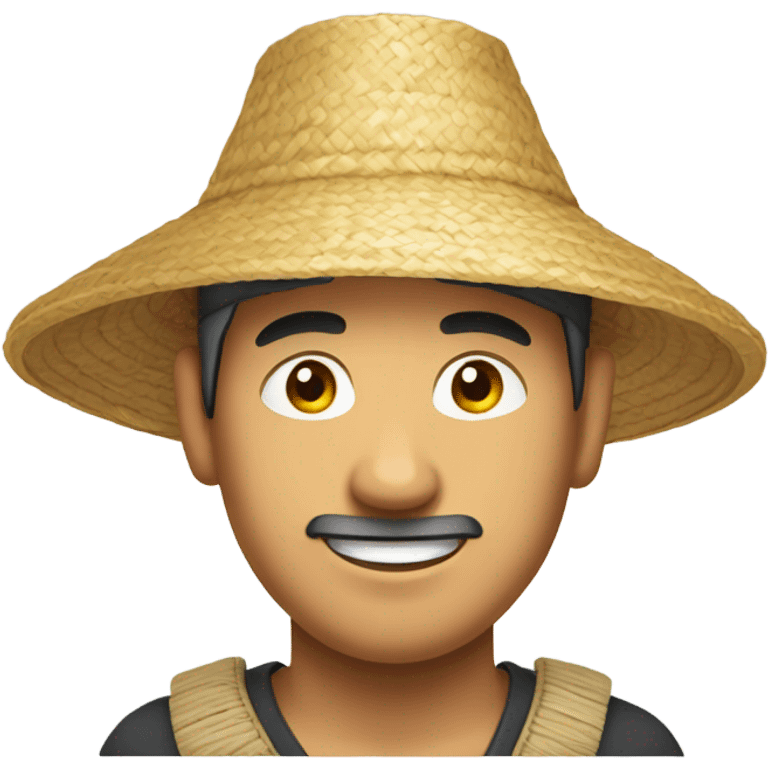 asian straw hat man emoji