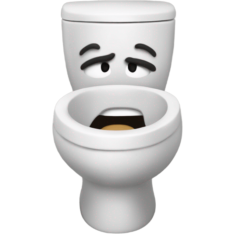 Toliet with mans head poking out emoji