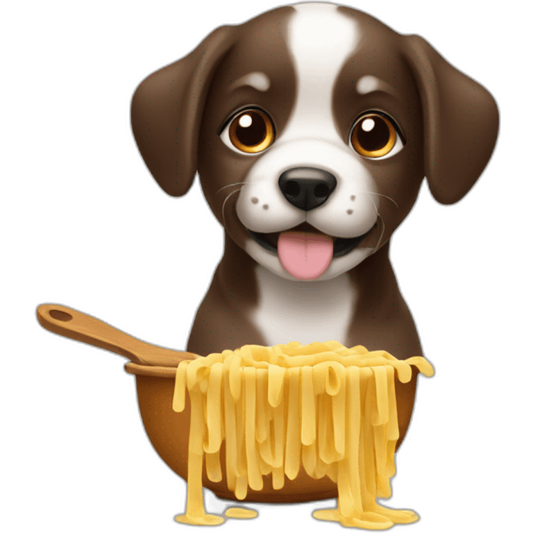 puppy draining pasta emoji