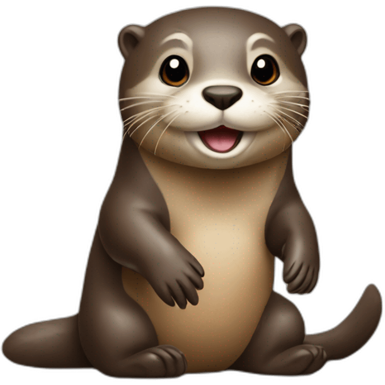 otter with iphone emoji