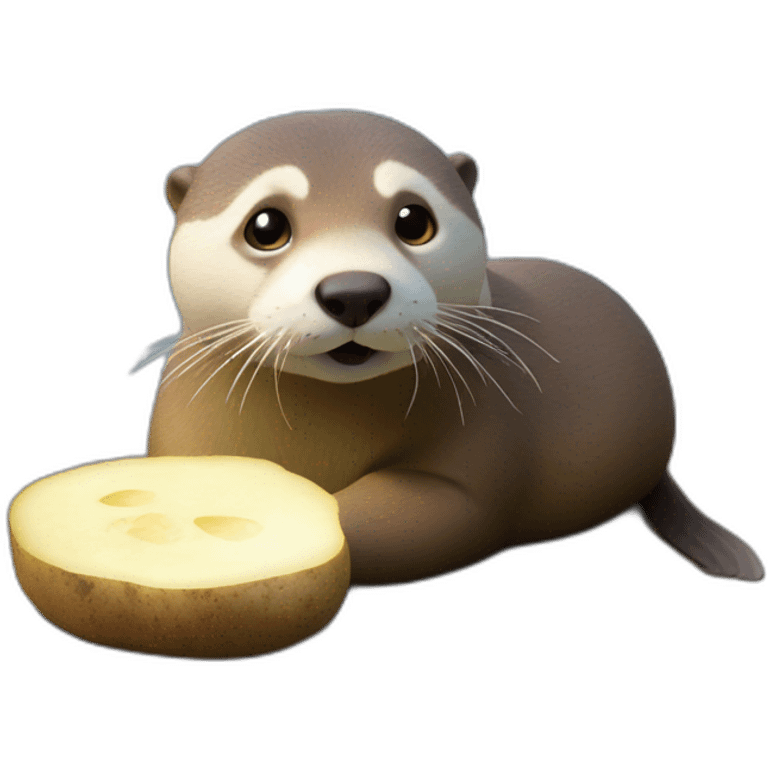 Patate qui mange une loutre emoji