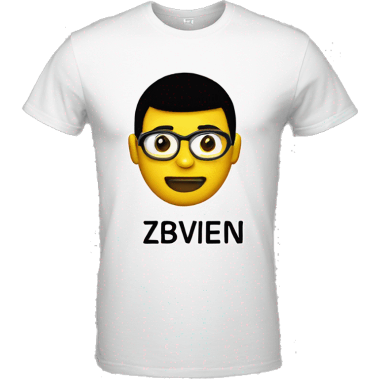 t-shirt with text "ZNIVIEN" emoji