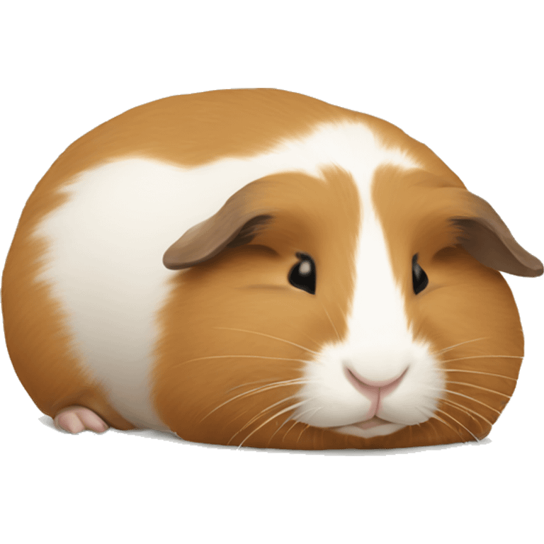 Guineapig sleeping with legs extended  emoji