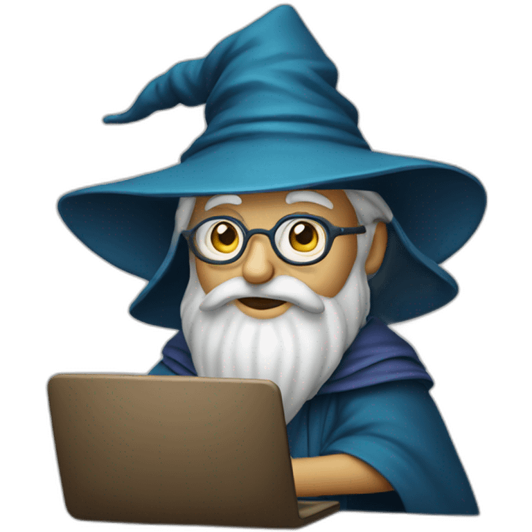 wizard on computer emoji