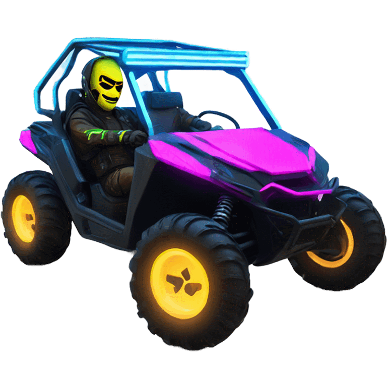 cyber punk UTV neon with driver emoji