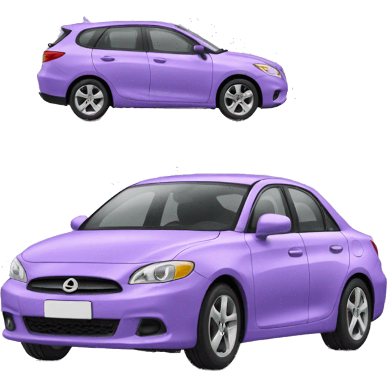 Lavender purple car emoji emoji