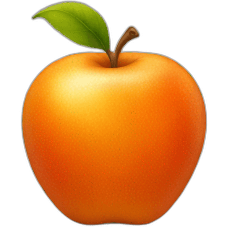 orange color apple emoji