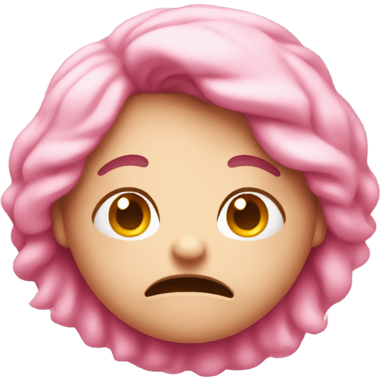 Stressed pink cute emoji  emoji