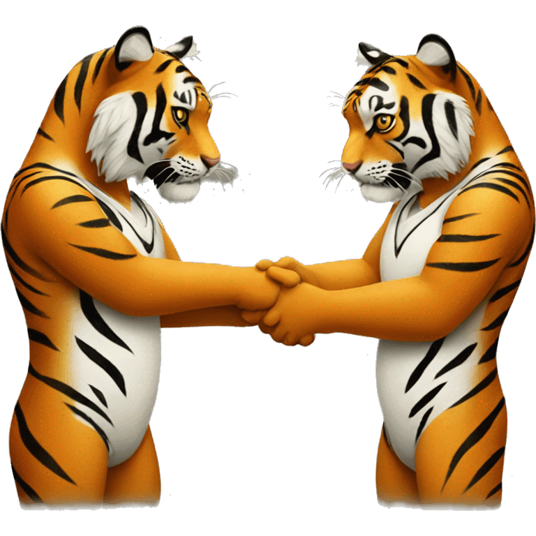 tigers holding hands emoji