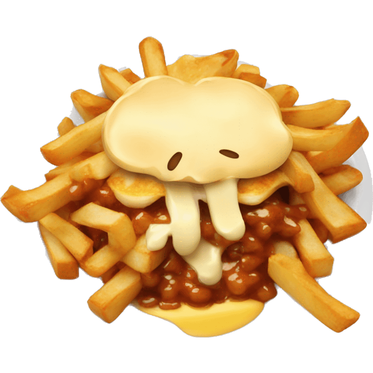 Poutine qui mange une poutine  emoji