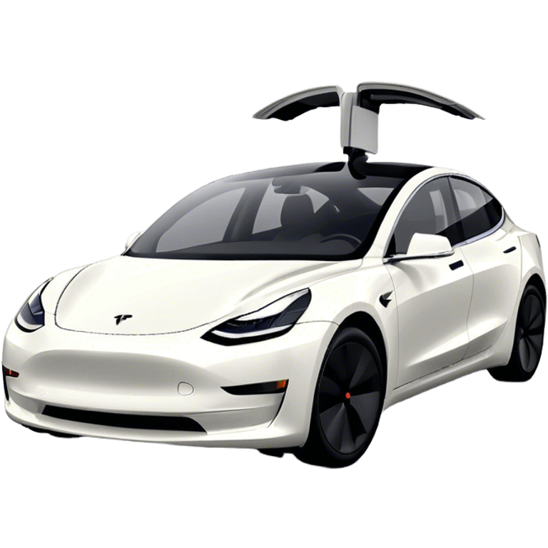 Tesla Model 3 - Tesla (Model Year: 2021) (Iconic colour: White) emoji