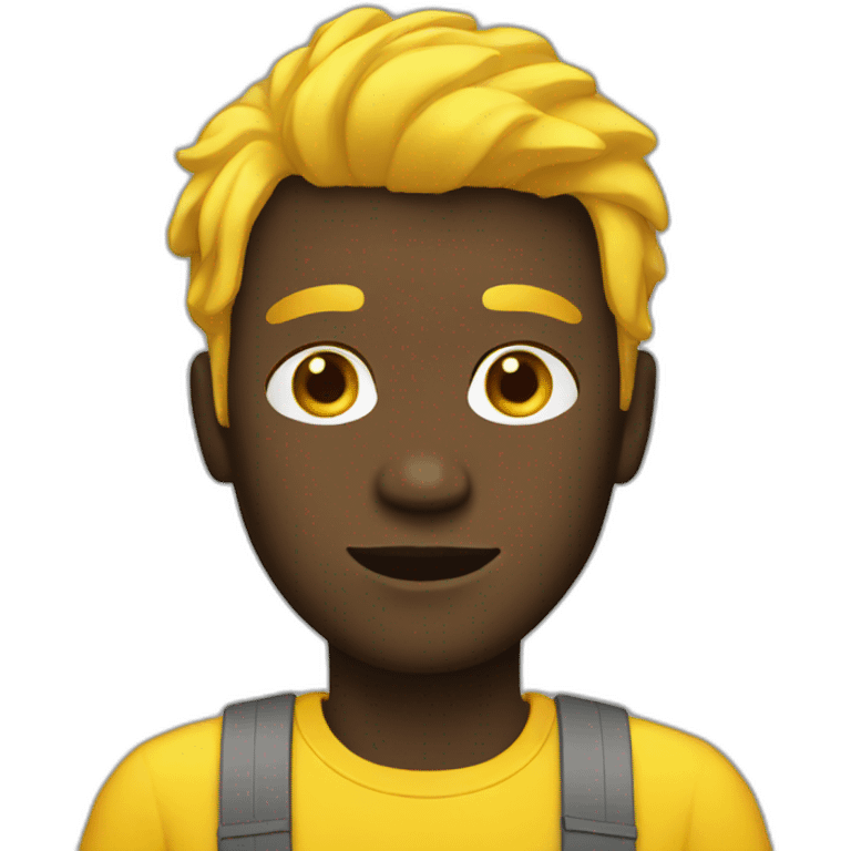 black guy with yellow hair emoji