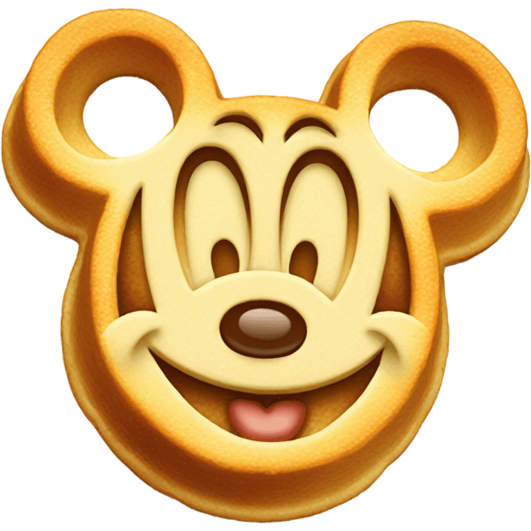 Mickey shaped waffle  emoji