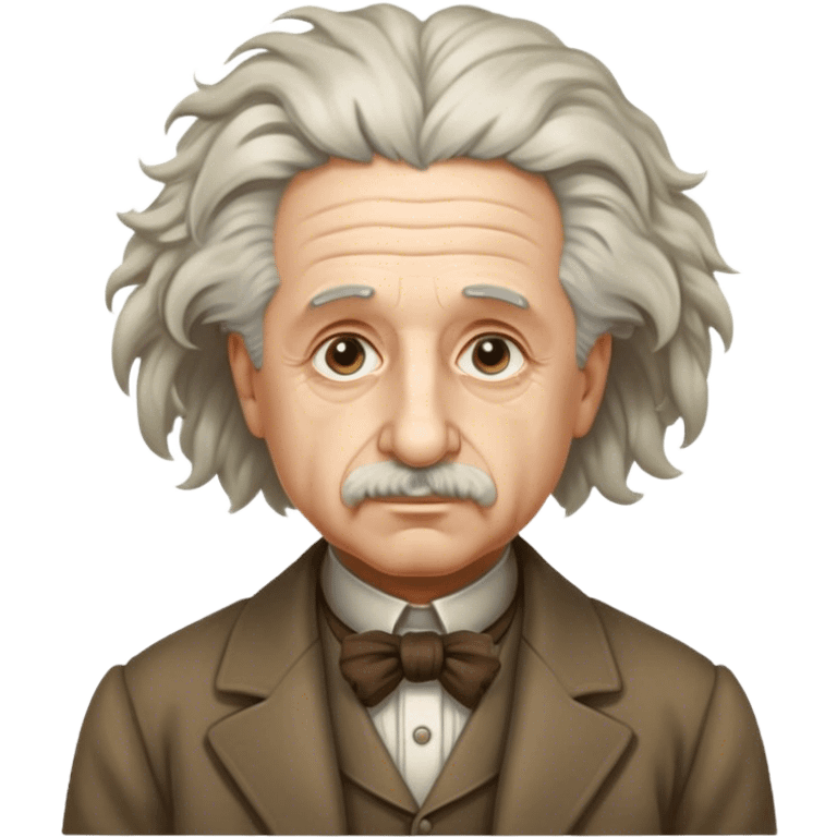 Cinematic Realistic portrait of Albert Einstein, shown as an iconic genius with wild, expressive hair and a gentle, contemplative expression, rendered in detailed period clothing with warm, intellectual lighting emoji