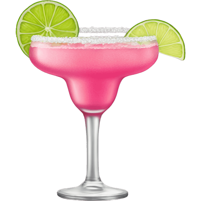 Pink margarita with lime slice  emoji