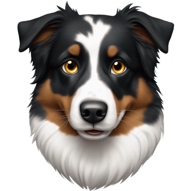 Black and white Australian shepherd  emoji