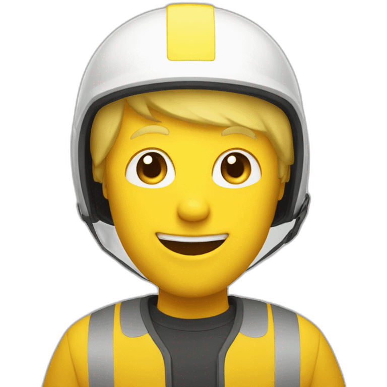 smiley white guy with blonde hair and a yellow helmet emoji