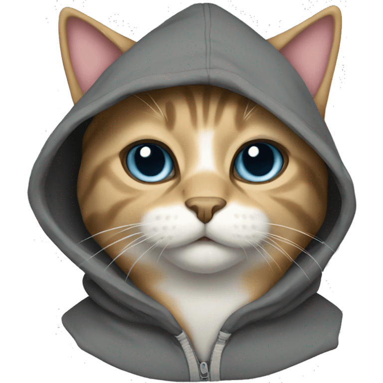 CAT with hoodie  emoji