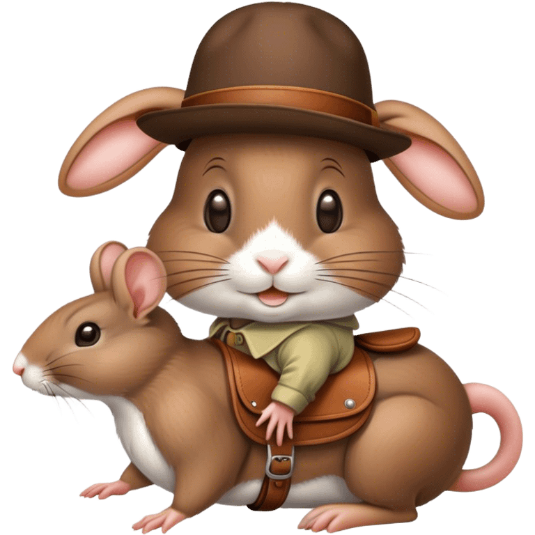 rabbit saddle mouse hat  emoji