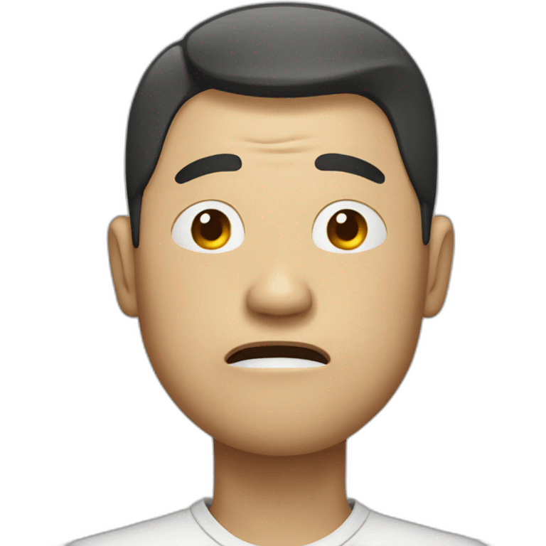 chinese man very stressed emoji