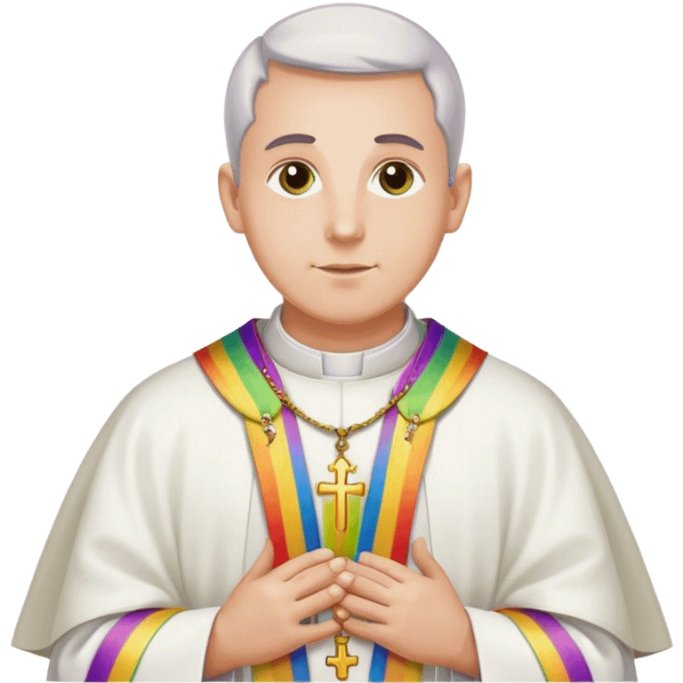 priest with rainbow chasuble emoji