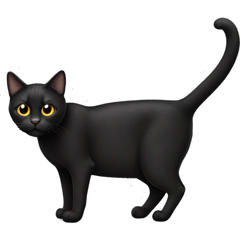 Black three legged cat emoji