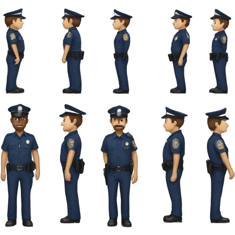 la roca con ropa de policia emoji