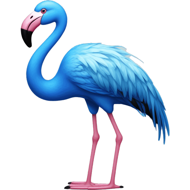 Blue flamingo emoji