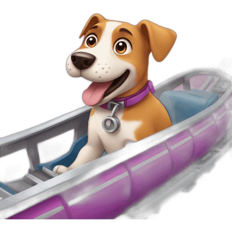 Dogs on a rollercoaster emoji