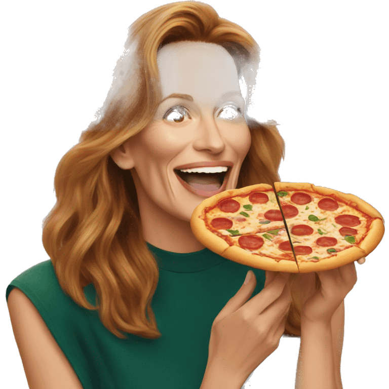 julia roberts eating pizza emoji