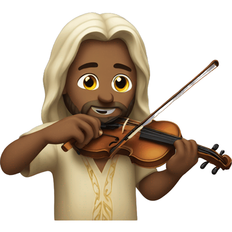 jesus playing violin emoji